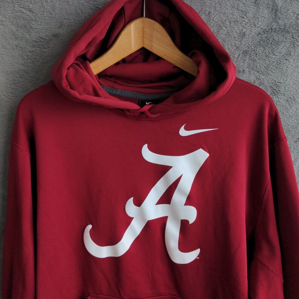 Nike Therma Fit Alabama Crimson Tide Hoodie Mens XL Red NCAA Pullover Sweatshirt - Picture 2 of 7